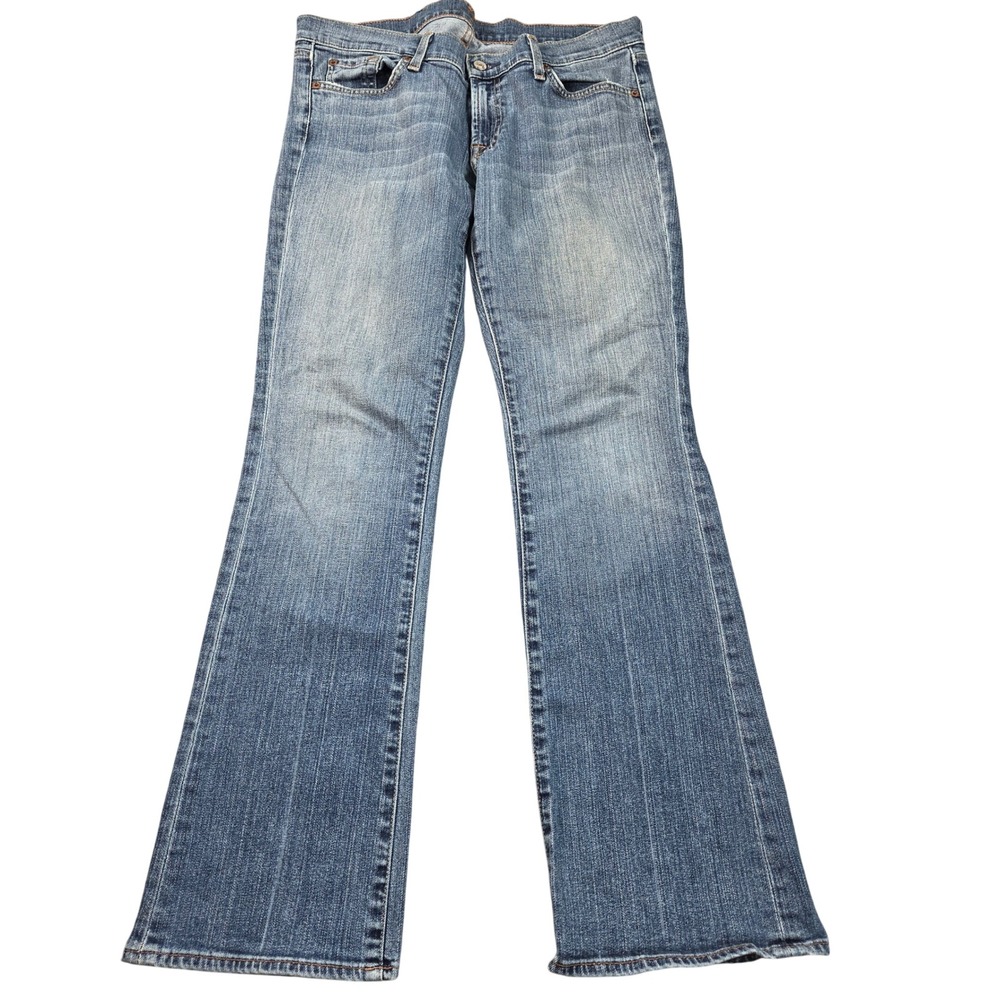 7 For All Mankind Bootcut Jeans Womens 31 Blue Medium Wash Denim U075418S-418S